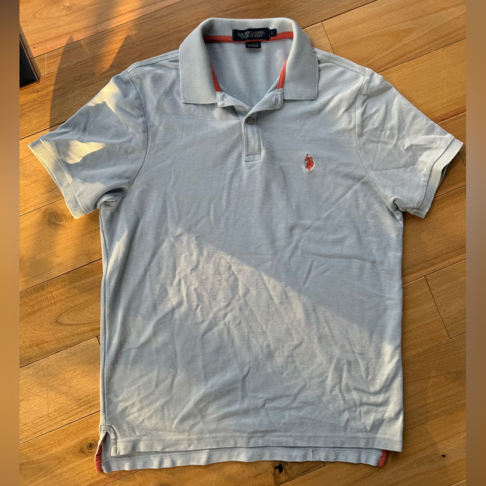 US Polo Assn. polo shirt size Large L grey